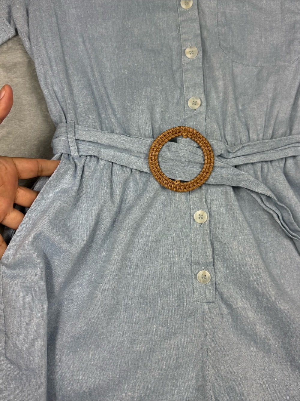Lost+Wander linen romper sz S - Picture 2 of 13